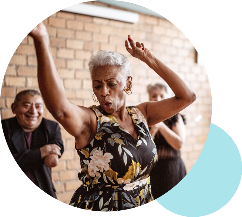 A women dancing